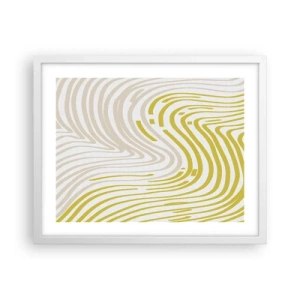 Affisch i vit ram - Komposition med en mjuk böjning - 50x40 cm