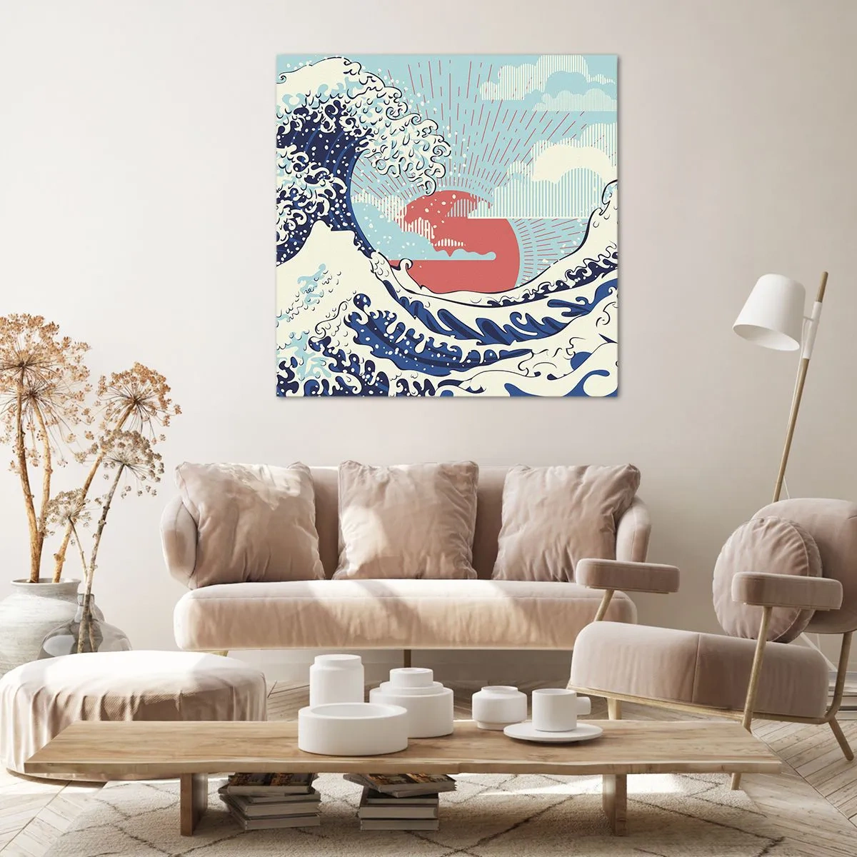 Canvastavla - Bild på duk - Ur japanska inspirationer - 30x30 cm