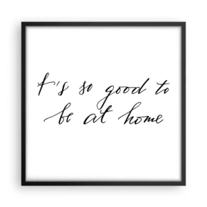 Affisch i svart ram - Hela sanningen - 50x50 cm