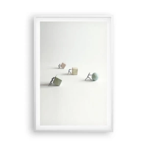 Affisch i vit ram - Livet leker - 61x91 cm