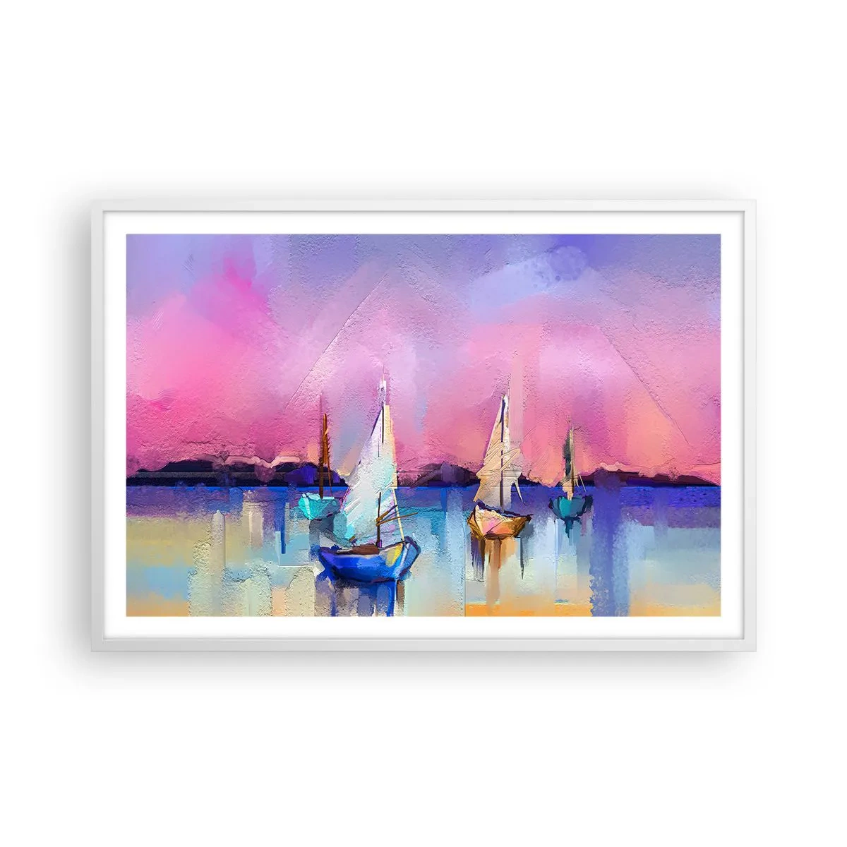 Affisch i vit ram - Riktning: öppet vatten - 91x61 cm