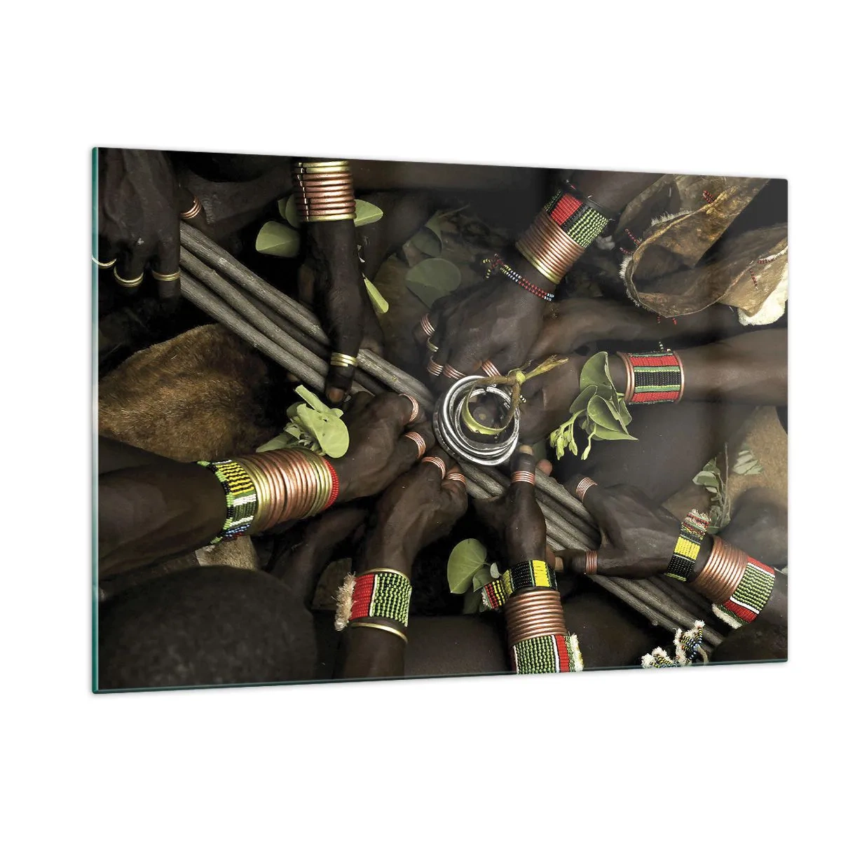 Glastavla - Bild på glas - Vi är tillsammans - 120x80 cm