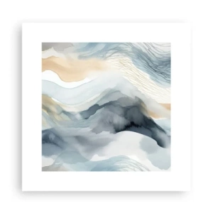 Affisch - Snöig och dimmig abstraktion - 30x30 cm