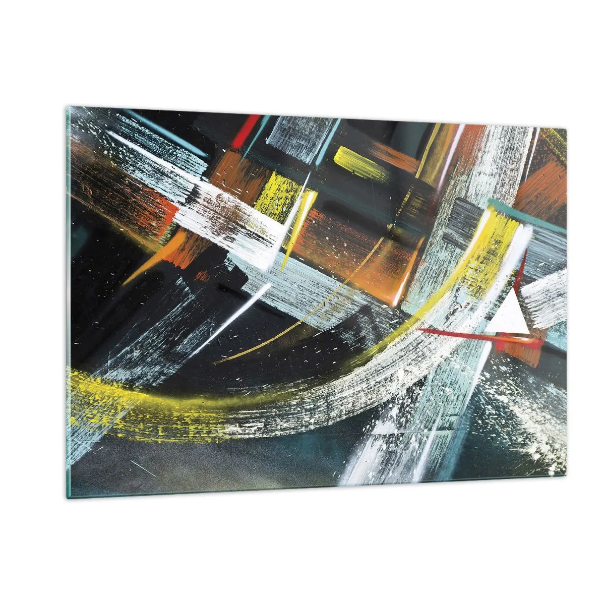 Glastavla - Bild på glas - Rörelsens energi - 120x80 cm