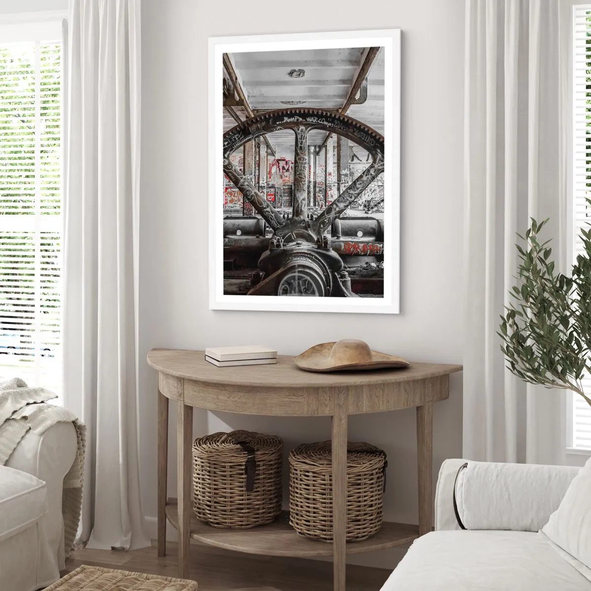 Affisch i vit ram - Fabrikens hemliga liv - 70x100 cm