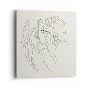 Canvastavla - Bild på duk - I kärlekens famn - 40x40 cm