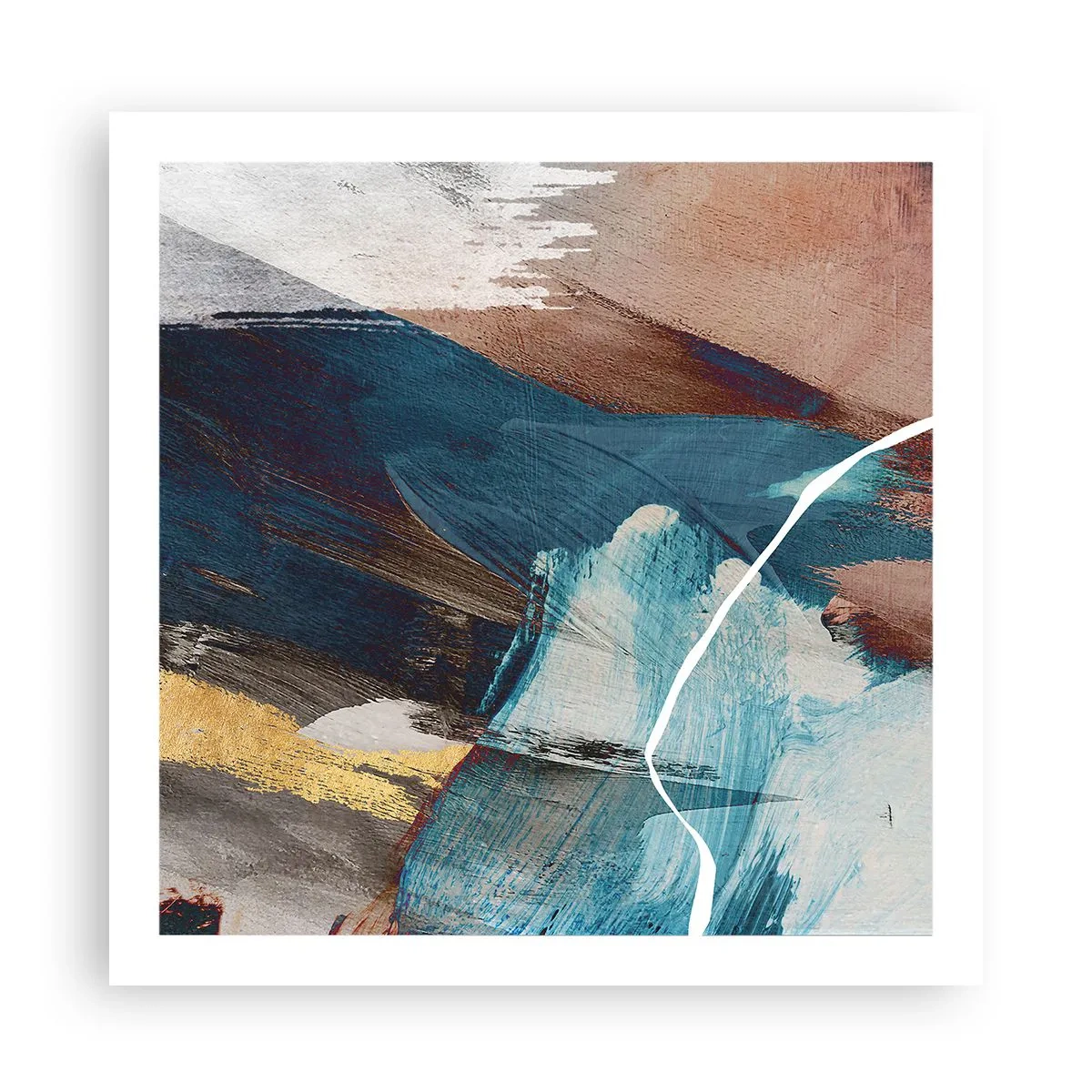 Affisch - Med styrka och energi - 60x60 cm