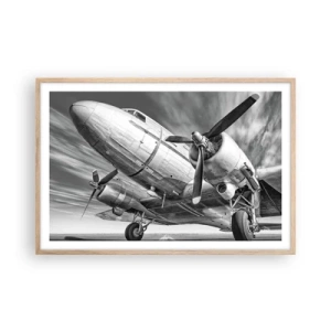 Affisch i ram av ljusek - Alltid flygklart - 91x61 cm