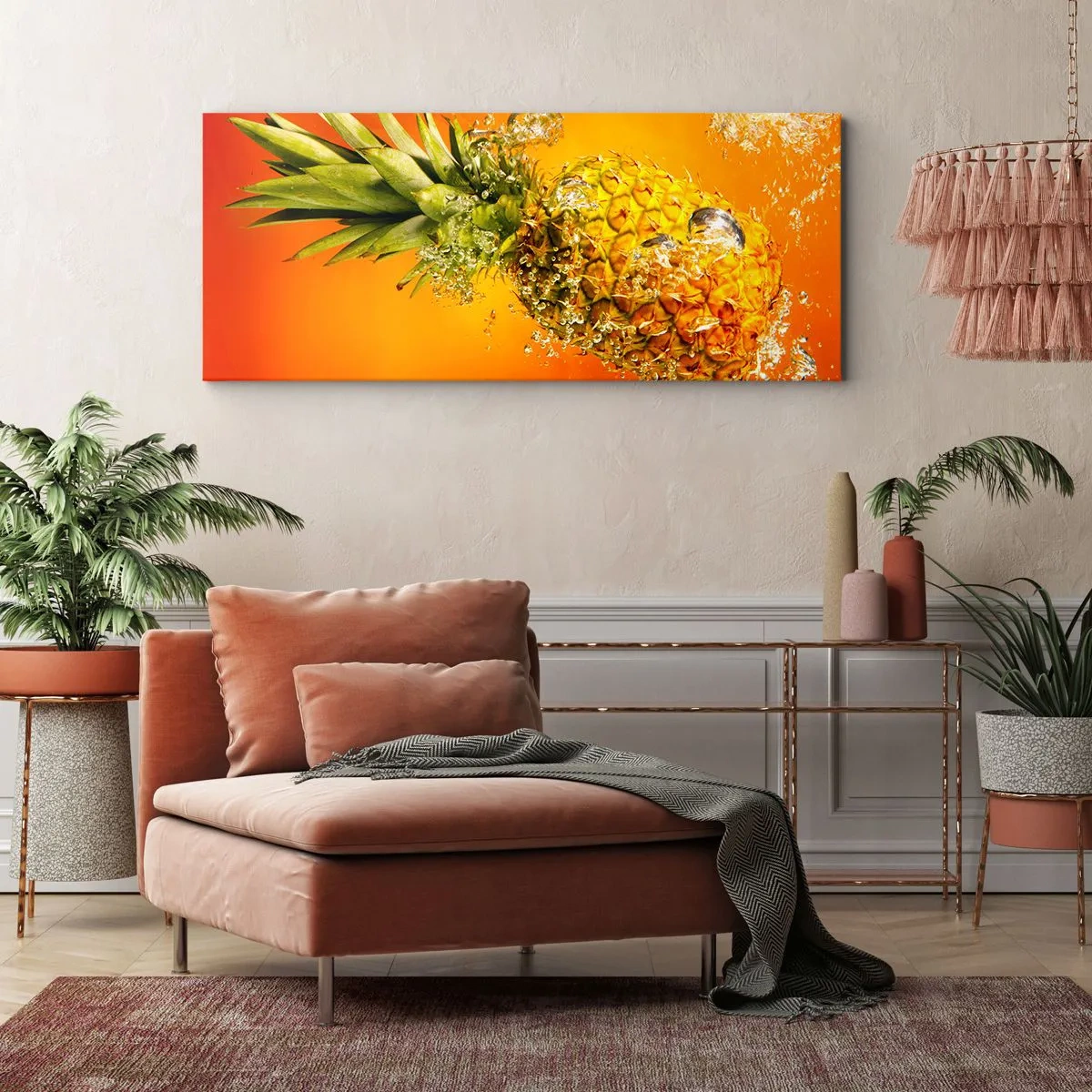 Canvastavla - Bild på duk - Saftig tropisk fräschhet - 100x40 cm