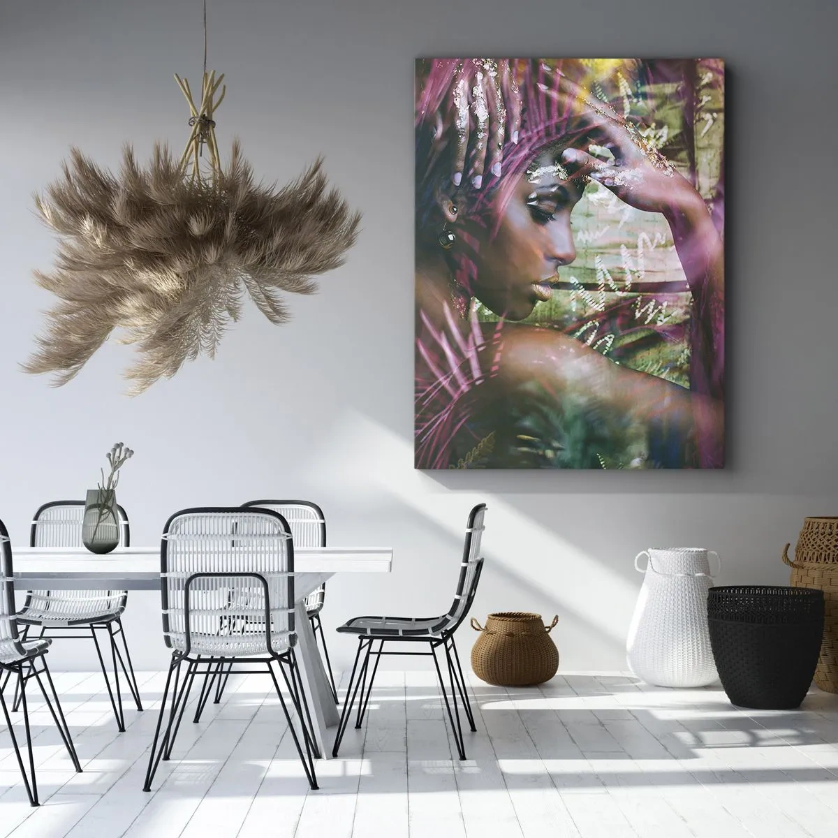 Canvastavla - Bild på duk - Moder Naturen i djungeln - 45x80 cm
