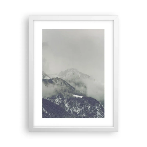 Affisch i vit ram - Dimmig dal - 30x40 cm