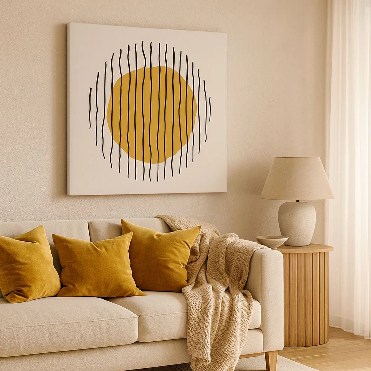 Canvastavla - Bild på duk - Abstraktion som darrar av glöd - 30x30 cm