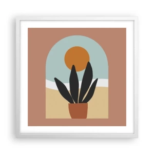 Affisch i vit ram - Små glädje - 50x50 cm