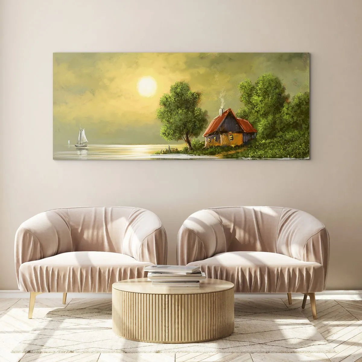 Glastavla - Bild på glas - Vackert som från en bild - 100x40 cm