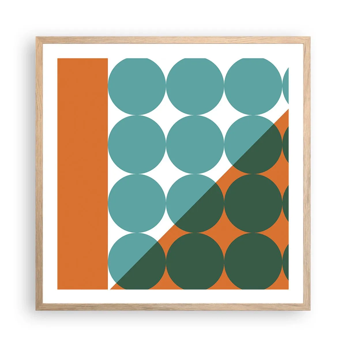 Affisch i ram av ljusek - Uppåt och på diagonalen - 60x60 cm