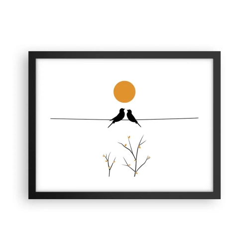 Affisch i svart ram - Näktergalens kväll - 40x30 cm