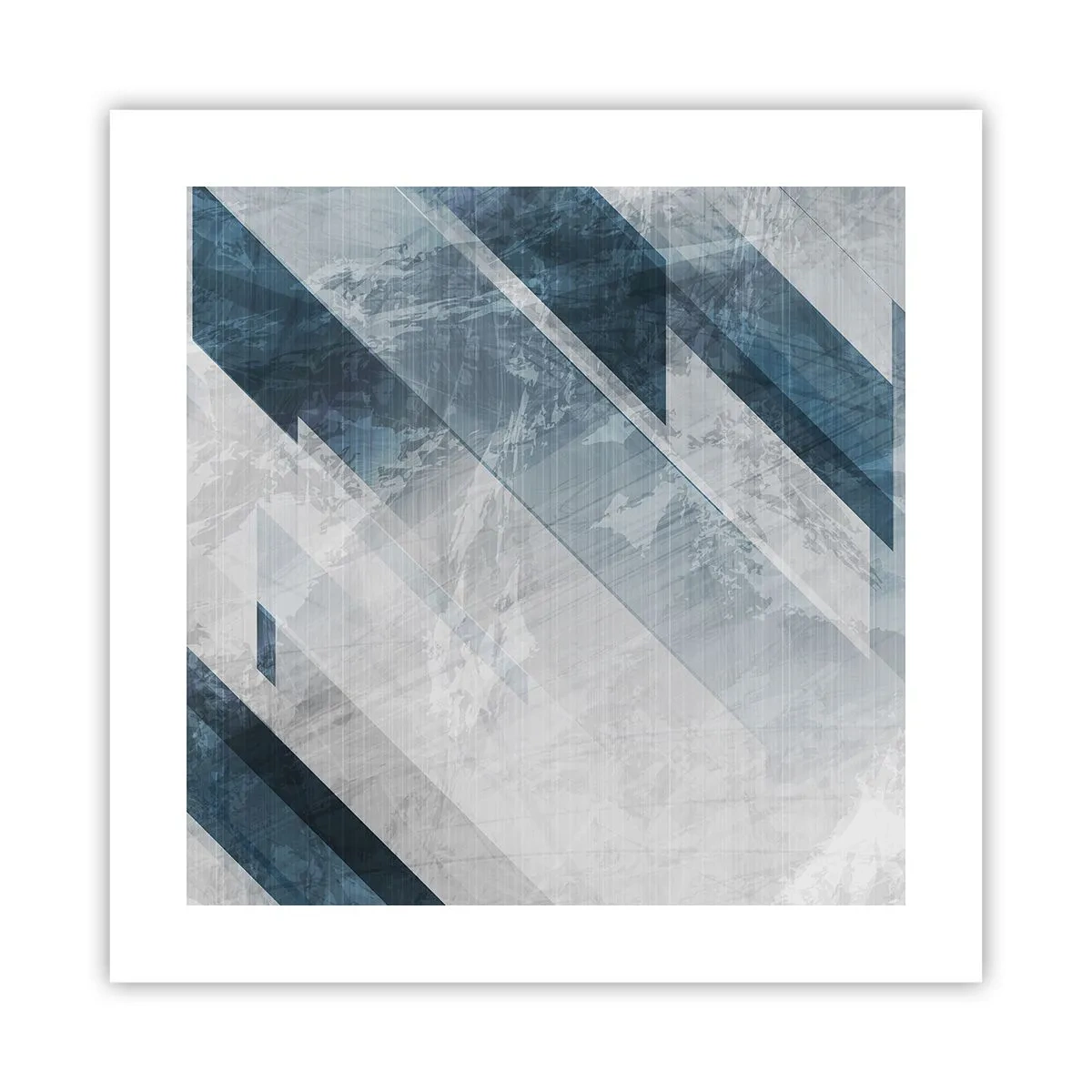 Affisch - Tredimensionell komposition – gråhetens rörelse - 40x40 cm