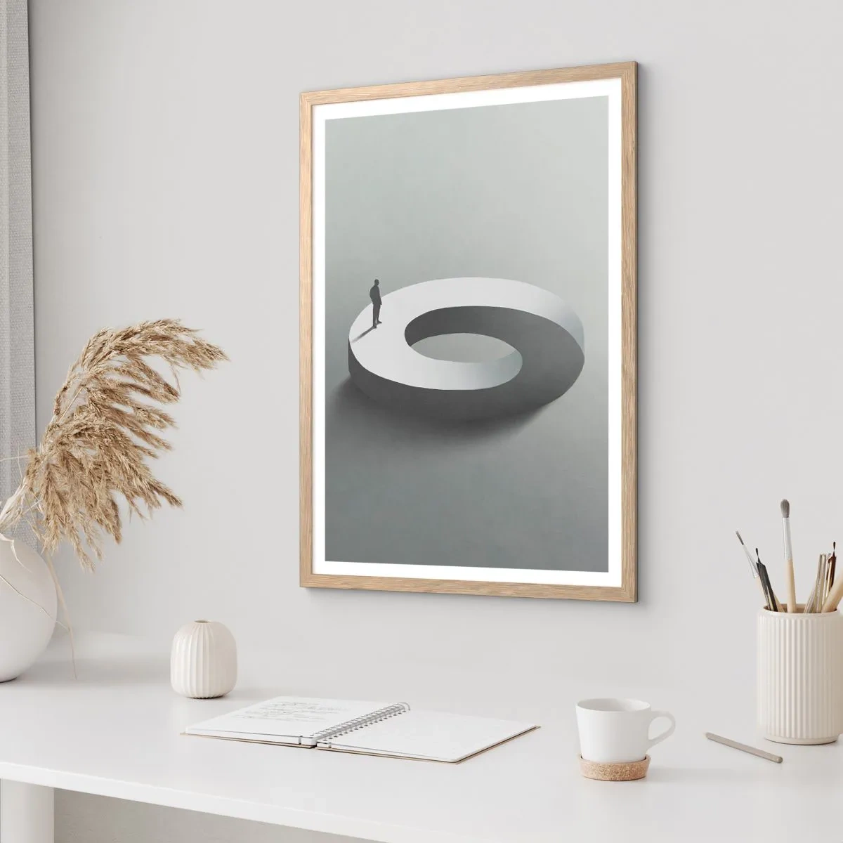 Affisch i ram av ljusek - Och försök att vara klok - 70x100 cm