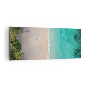 Canvastavla - Bild på duk - En strand i paradiset - 100x40 cm