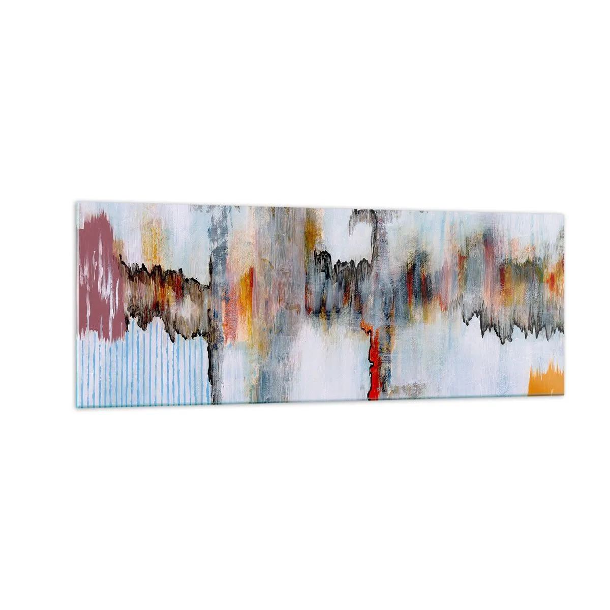 Glastavla - Bild på glas - Med pinne på vatten - 140x50 cm