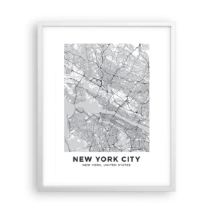 Affisch i vit ram - Metropolens anatomi - 40x50 cm