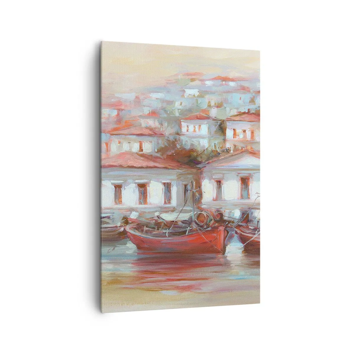 Canvastavla - Bild på duk - Lycklig stad - 80x120 cm