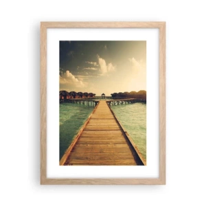 Affisch i ram av ljusek - Varm inbjudan - 30x40 cm