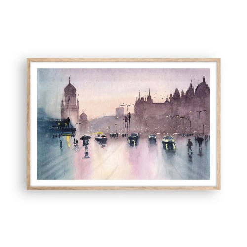 Affisch i ram av ljusek - I regnig dimma - 91x61 cm