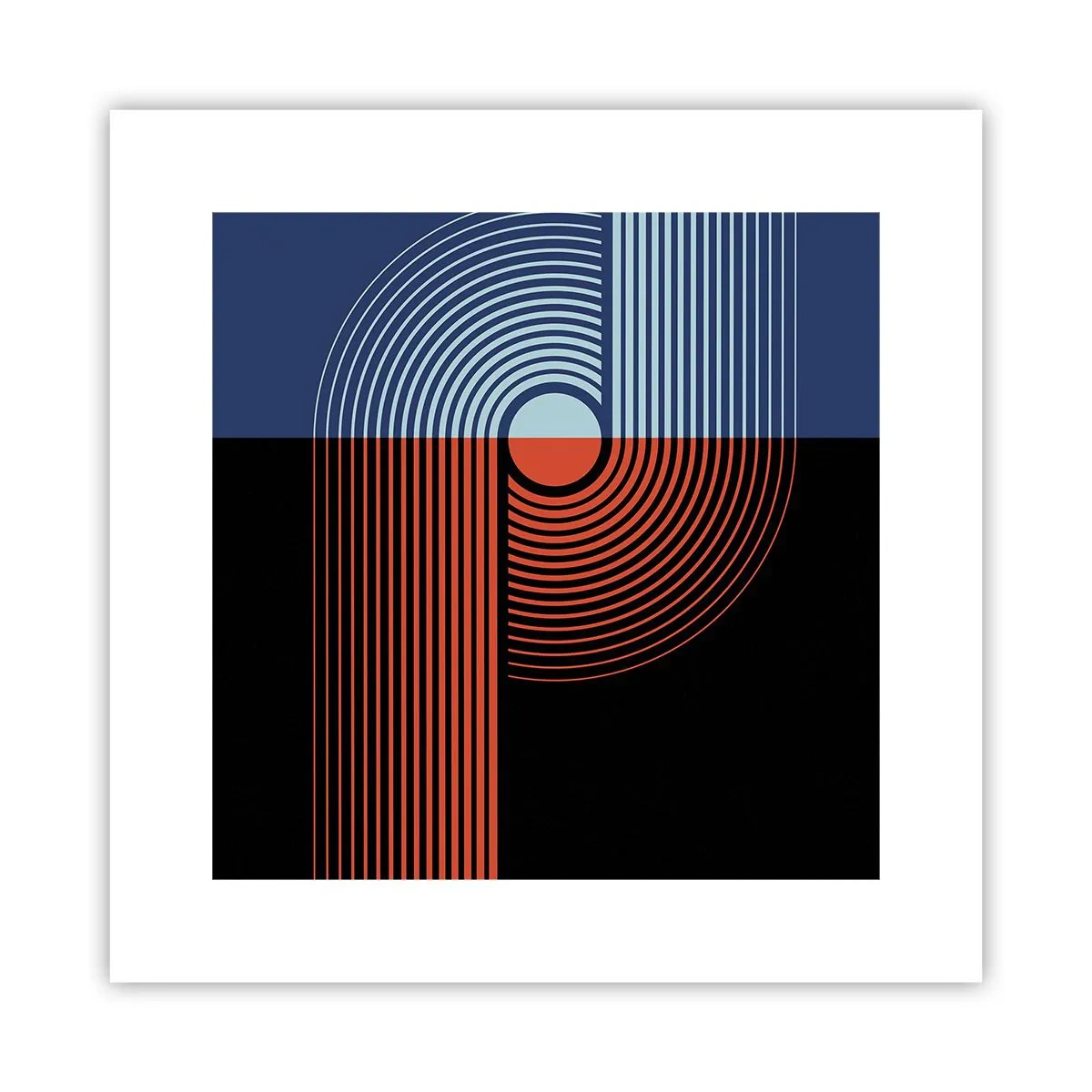 Affisch - I en geometrisk kläm - 30x30 cm