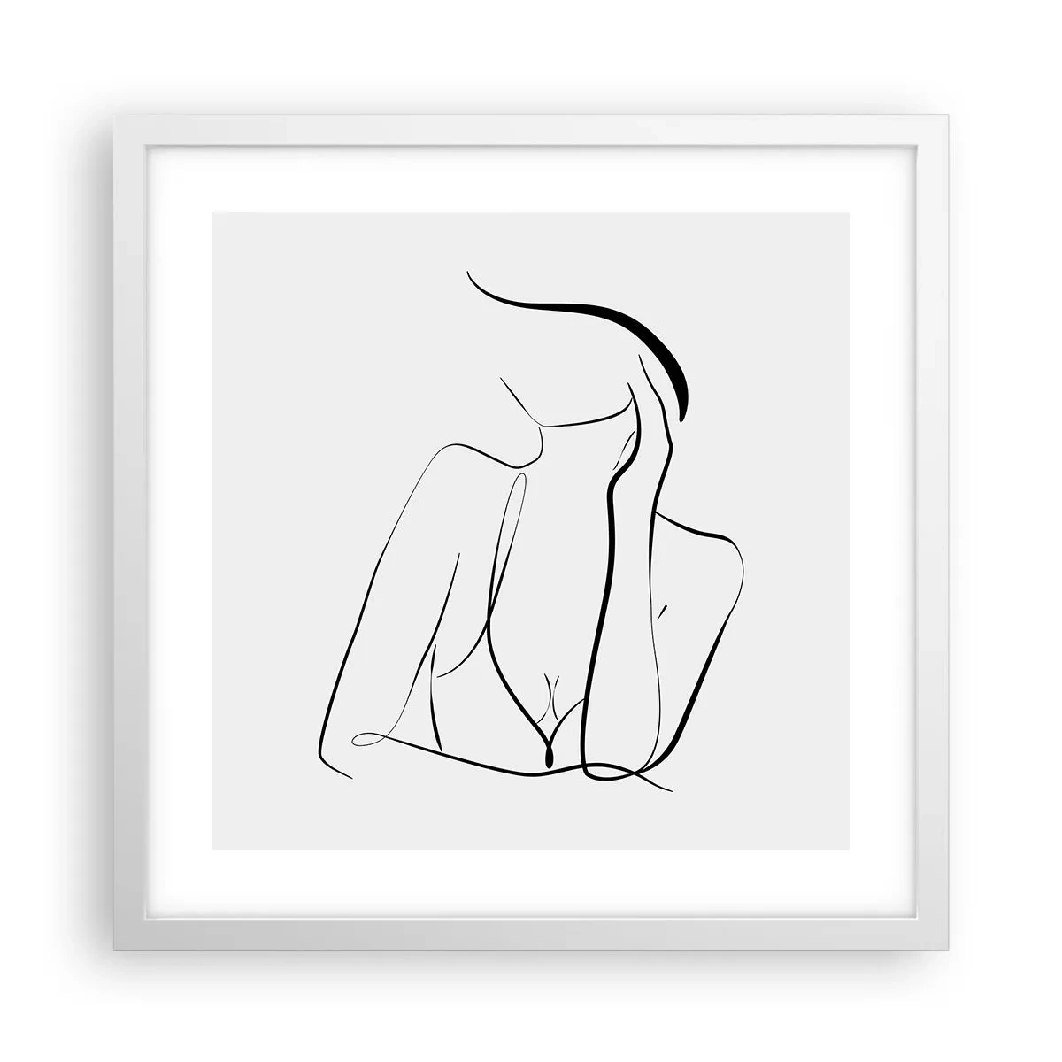 Affisch i vit ram - På drömvågen - 40x40 cm