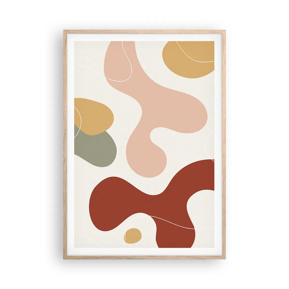 Affisch i ram av ljusek - Ornamental zig-zack? - 70x100 cm