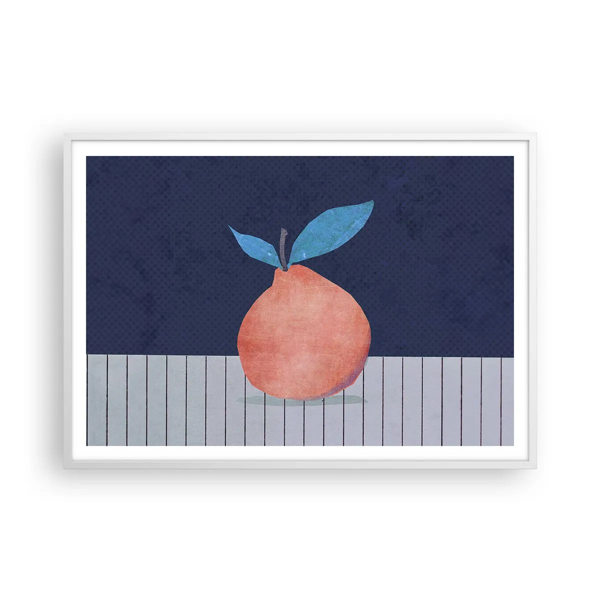 Affisch i vit ram - Konvexitet och planhet - 100x70 cm