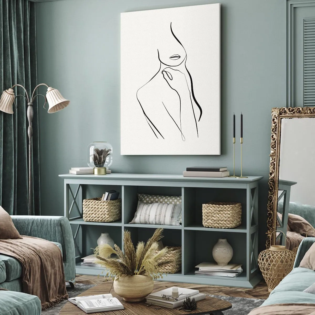 Canvastavla - Bild på duk - Melankolins våg - 80x120 cm