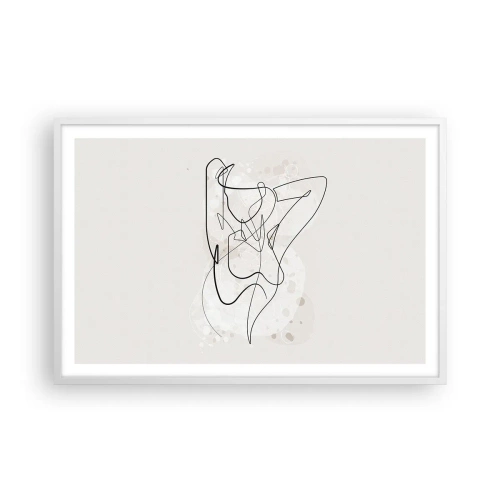 Affisch i vit ram - Konsten att förföra - 91x61 cm