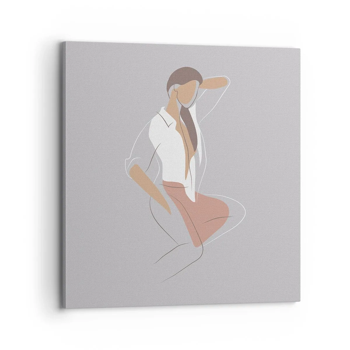 Canvastavla - Bild på duk - Charmens kontur - 70x70 cm