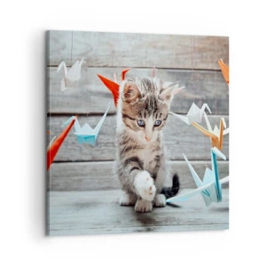 Canvastavla - Bild på duk - Första lektionen - 60x60 cm