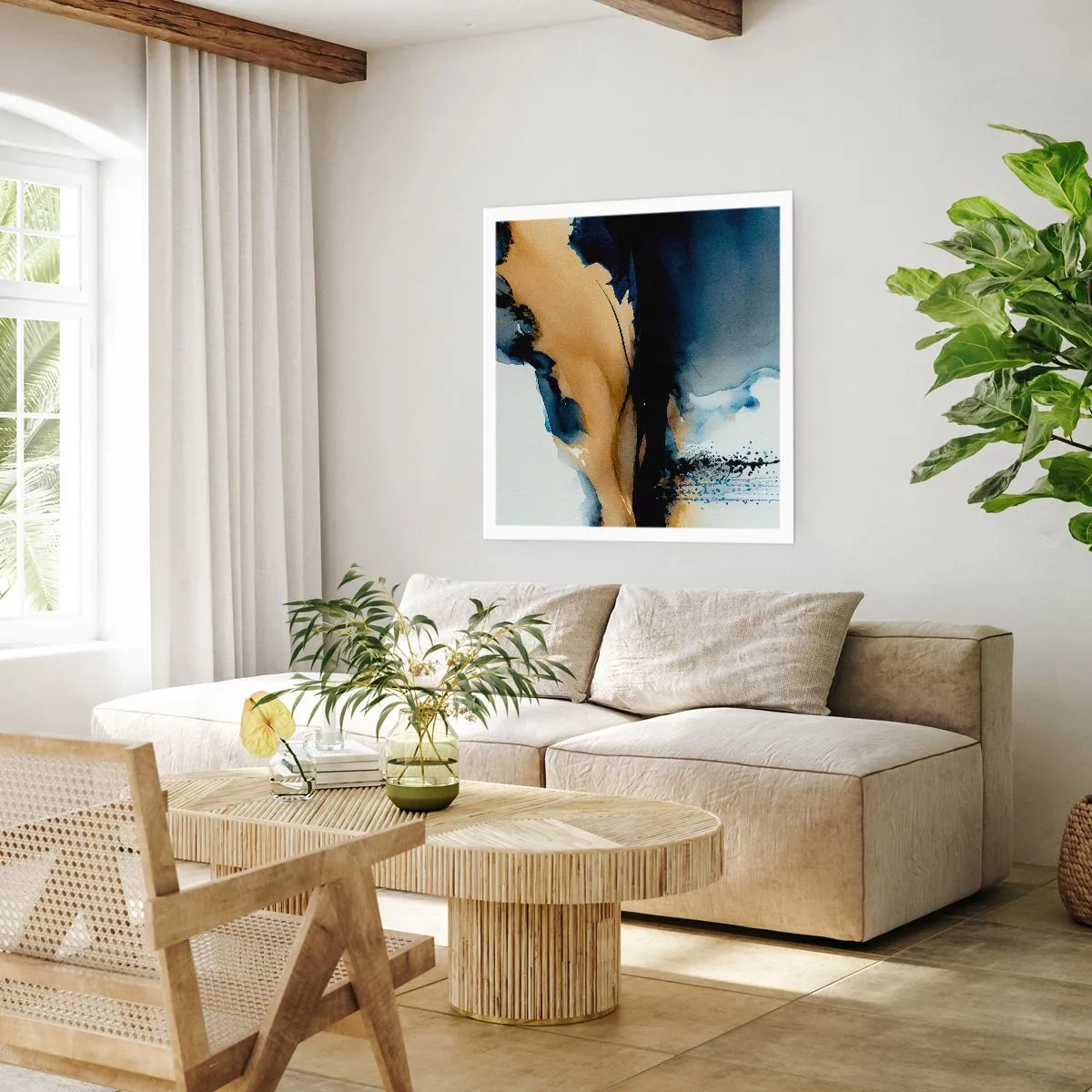 Affisch - Bakom ridån - 60x60 cm