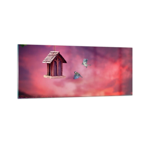 Glastavla - Bild på glas - Inbjudan till middag - 100x40 cm