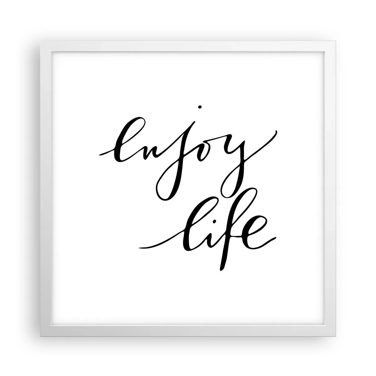 Affisch i vit ram - Ingenting att tillägga… - 40x40 cm