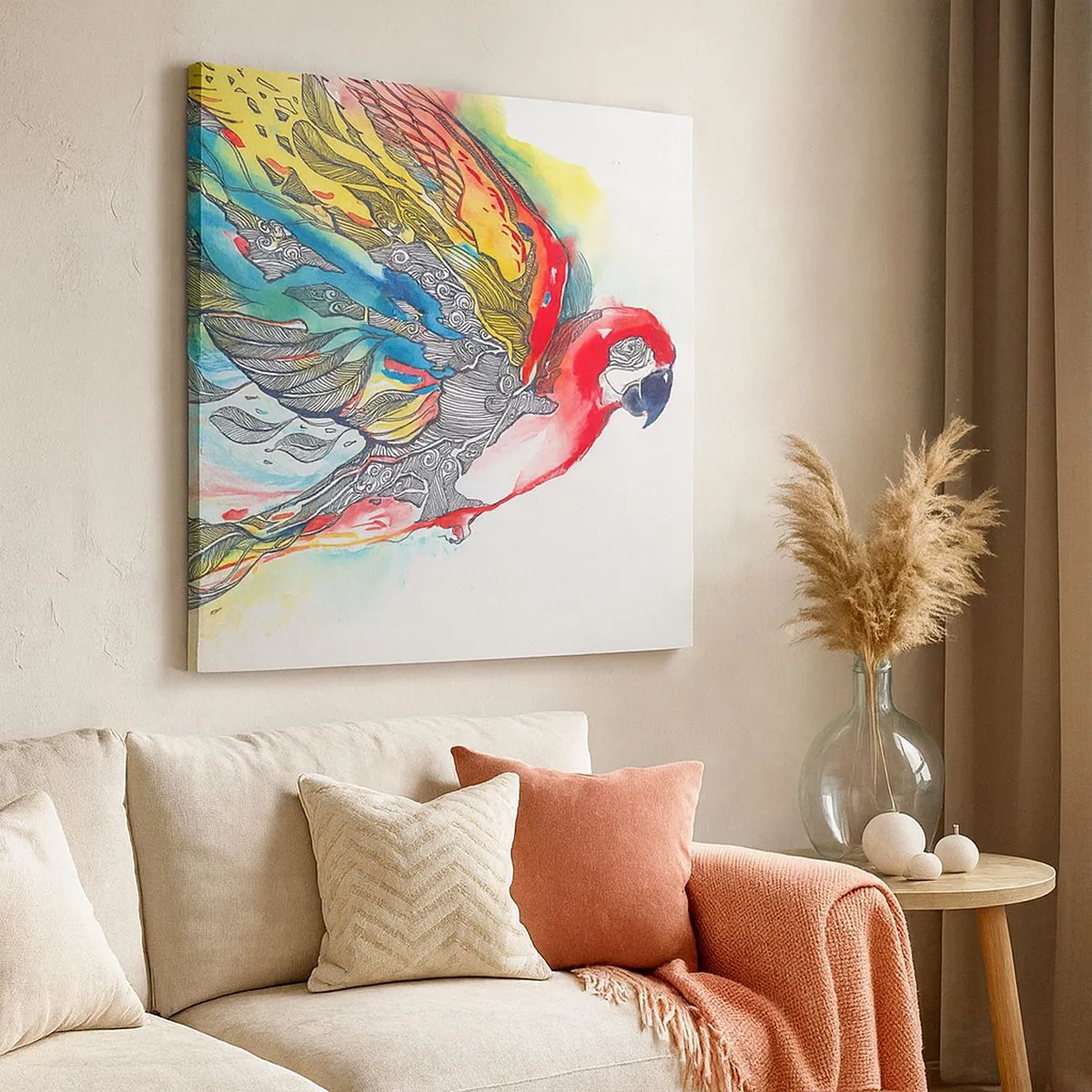 Canvastavla - Bild på duk - Lev färgglatt - 30x30 cm