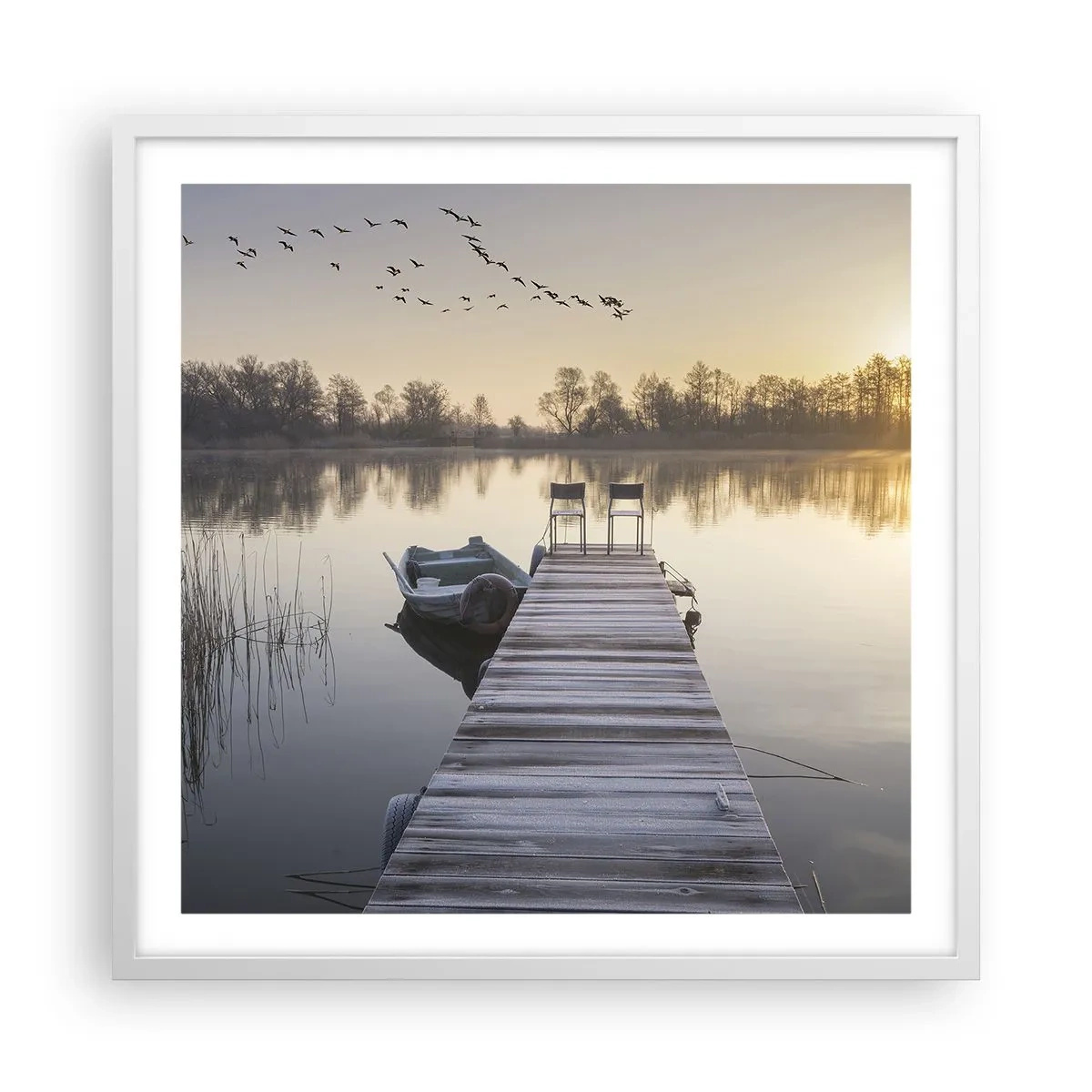 Affisch i vit ram - Kommer tillbaka om en viss tid - 60x60 cm