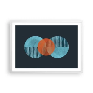Affisch i vit ram - Symmetrisk komposition - 70x50 cm
