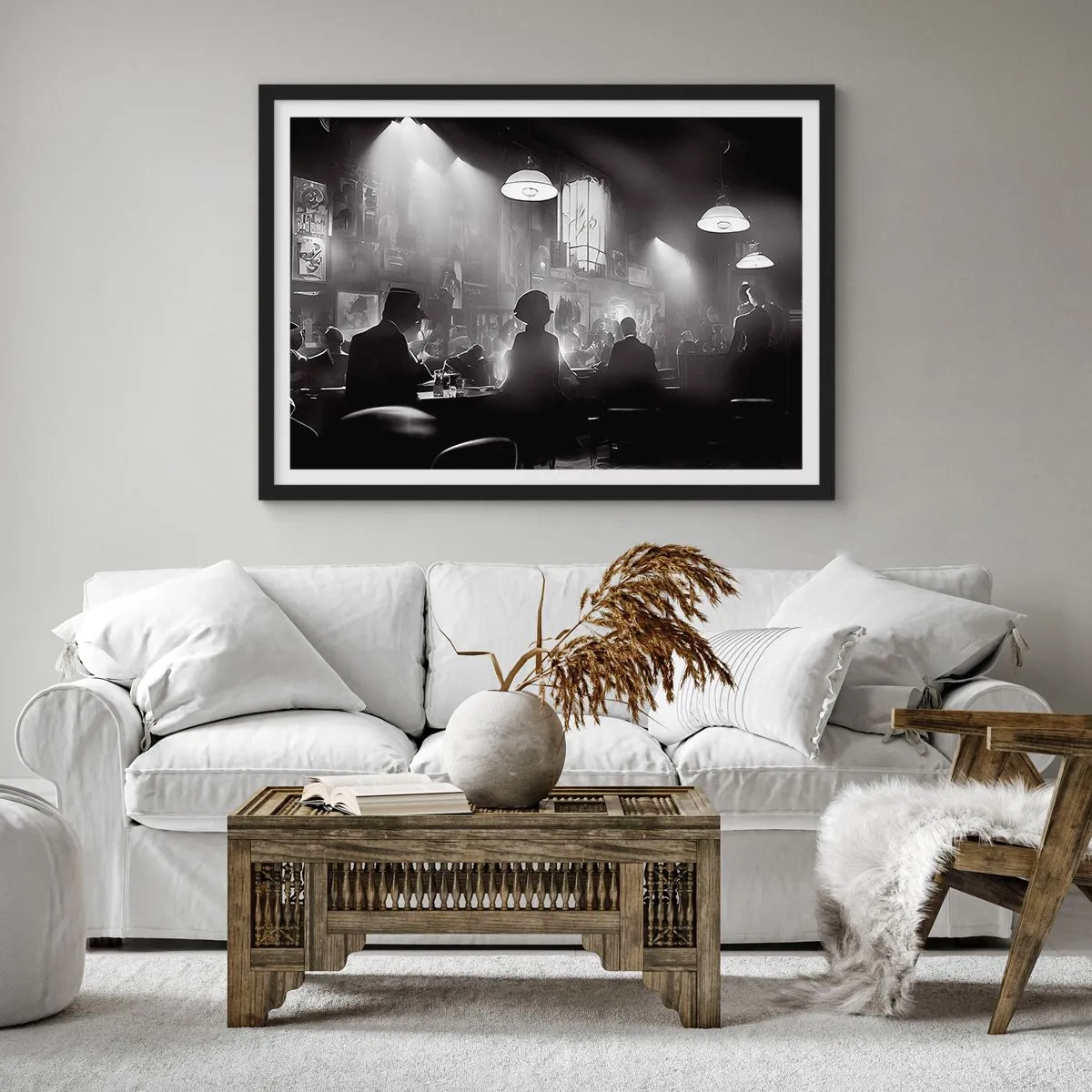 Affisch i svart ram - I en jazzig stämning - 91x61 cm