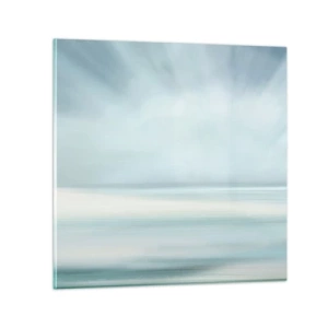 Glastavla - Bild på glas - Fred hela vägen till horisonten - 50x50 cm