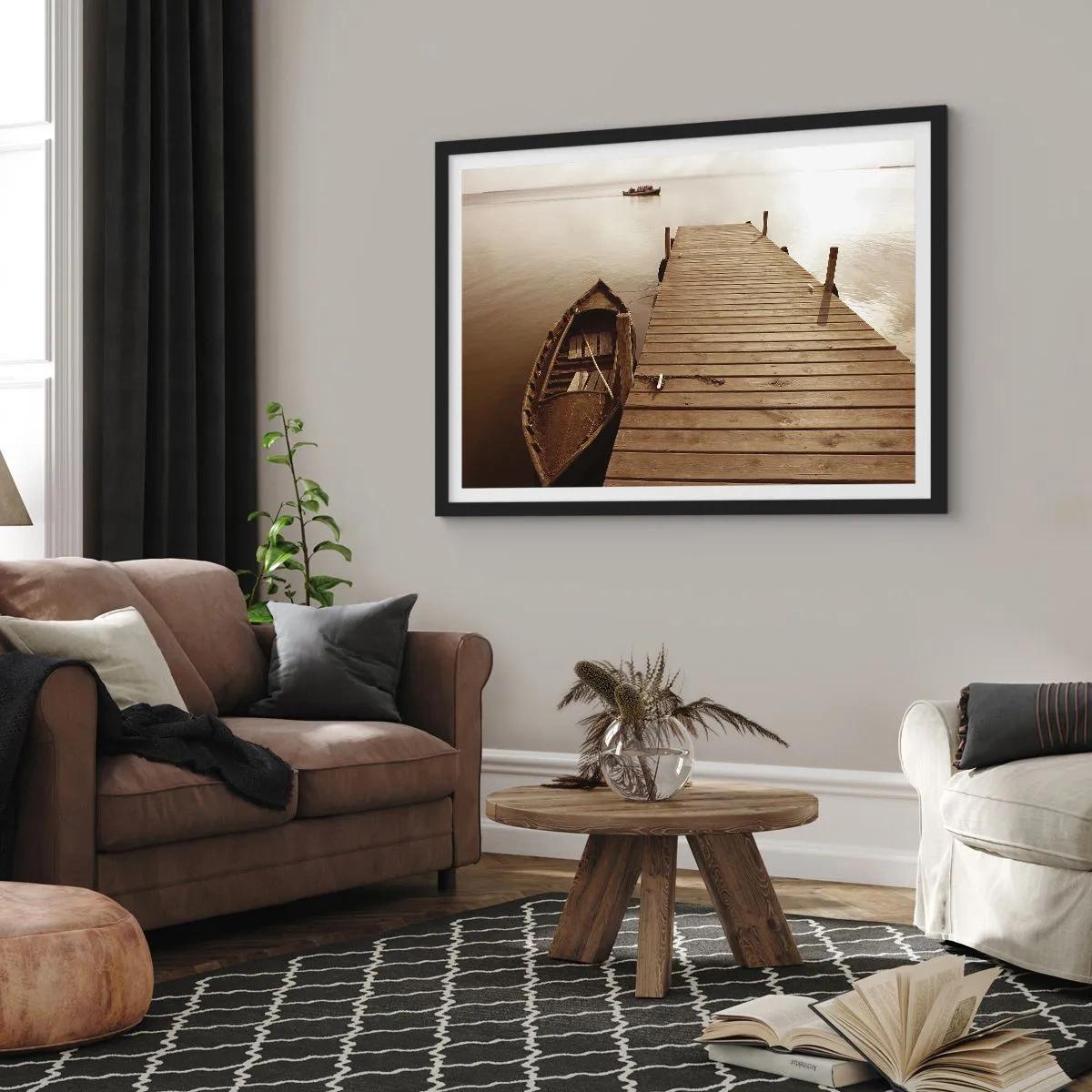 Affisch i svart ram - Stora lugnet - 100x70 cm