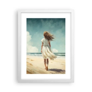 Affisch i vit ram - Att möta solen och vinden - 30x40 cm