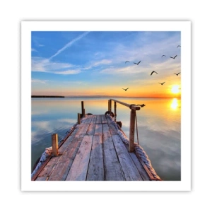 Affisch - Gå mot solen - 60x60 cm