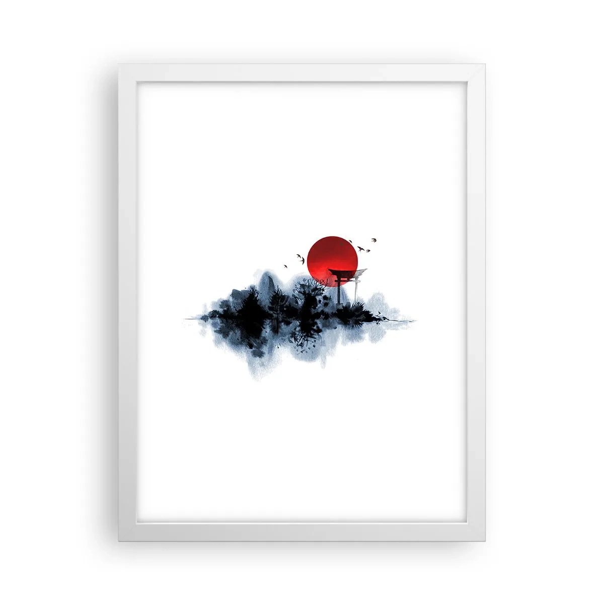 Affisch i vit ram - Japansk utsikt - 30x40 cm