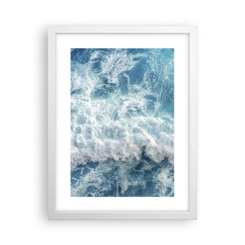 Affisch i vit ram - Glatt och hoppande - 30x40 cm