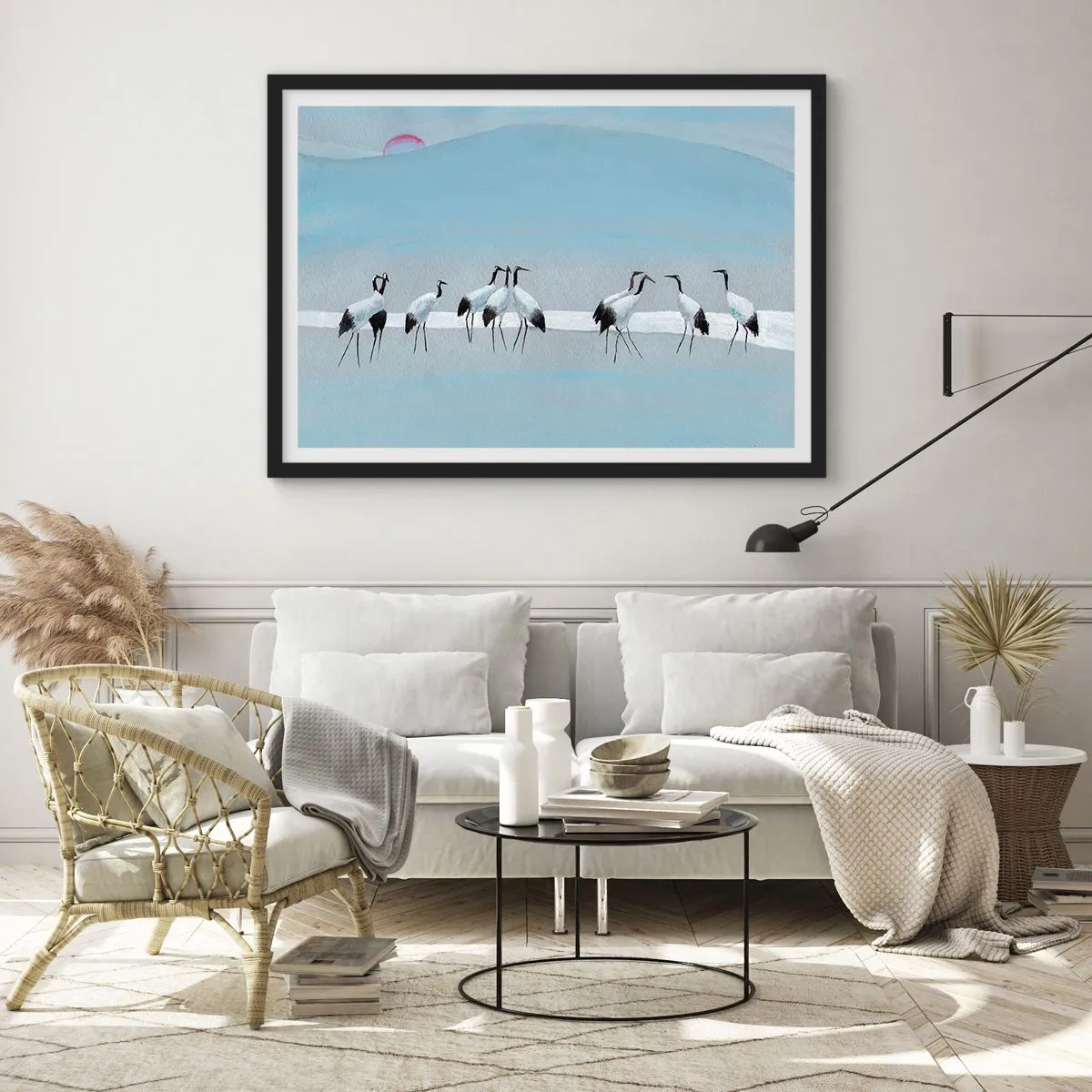 Affisch i svart ram - Efter en het dag - 100x70 cm